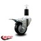 Service Caster 3'' Black Poly Swivel 1-3/8'' Expanding Stem Caster Total Lock Brake SCC-EXTTL20S314-PPUB-BLK-138 - alternate 4